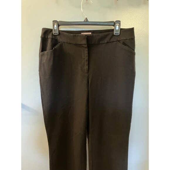Chicos Womens Flat Front Straight Leg Dress Pants Size 1 (Medium 8) Black - Picture 6 of 8